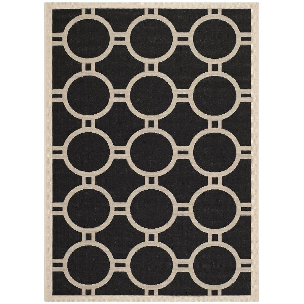 COURTYARD, BLACK / BEIGE, 7'-10" X 7'-10" Square, Area Rug, CY6924-266-8SQ. Picture 1