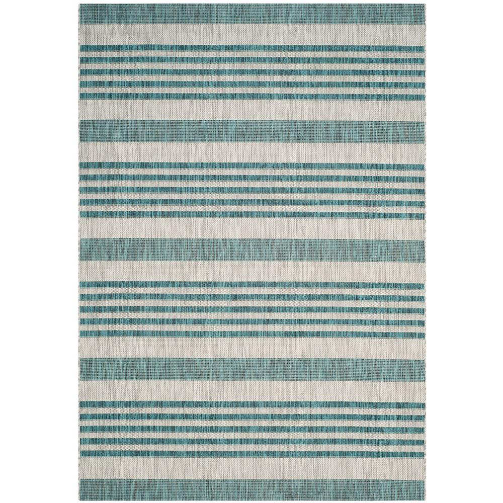 COURTYARD, GREY / BLUE, 6'-7" X 6'-7" Square, Area Rug, CY8062-37212-7SQ. Picture 1