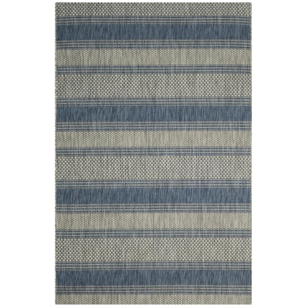 COURTYARD, GREY / NAVY, 8' X 11', Area Rug, CY8464-36812-8. Picture 1