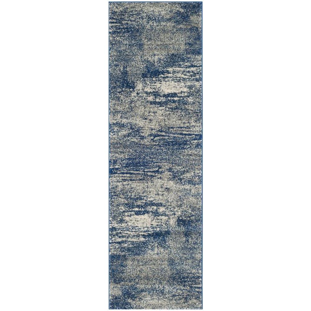 EVOKE, NAVY / IVORY, 2'-2" X 9', Area Rug, EVK272A-29. Picture 1