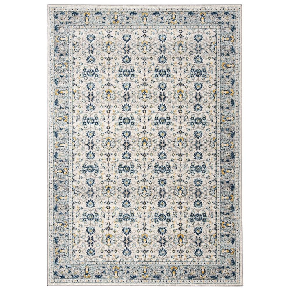 MADISON, IVORY / NAVY, 5'-3" X 7'-6", Area Rug. Picture 1