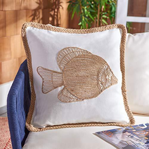 Nilam Fish Pillow, Natural. Picture 1