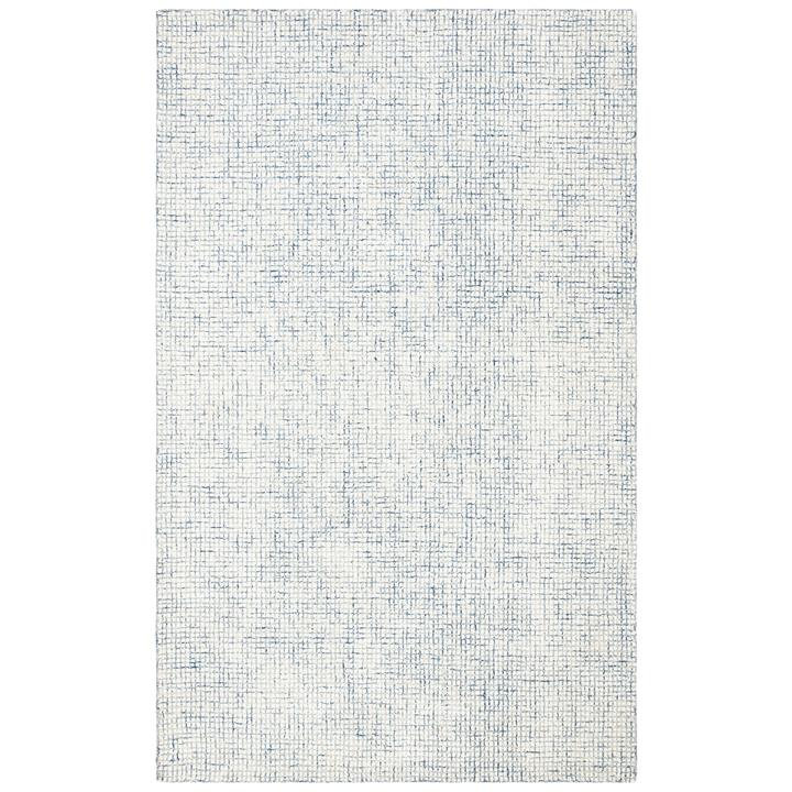 Abstract, IVORY / BLUE, 6' X 6' Round, Area Rug, ABT470M-6R. Picture 1