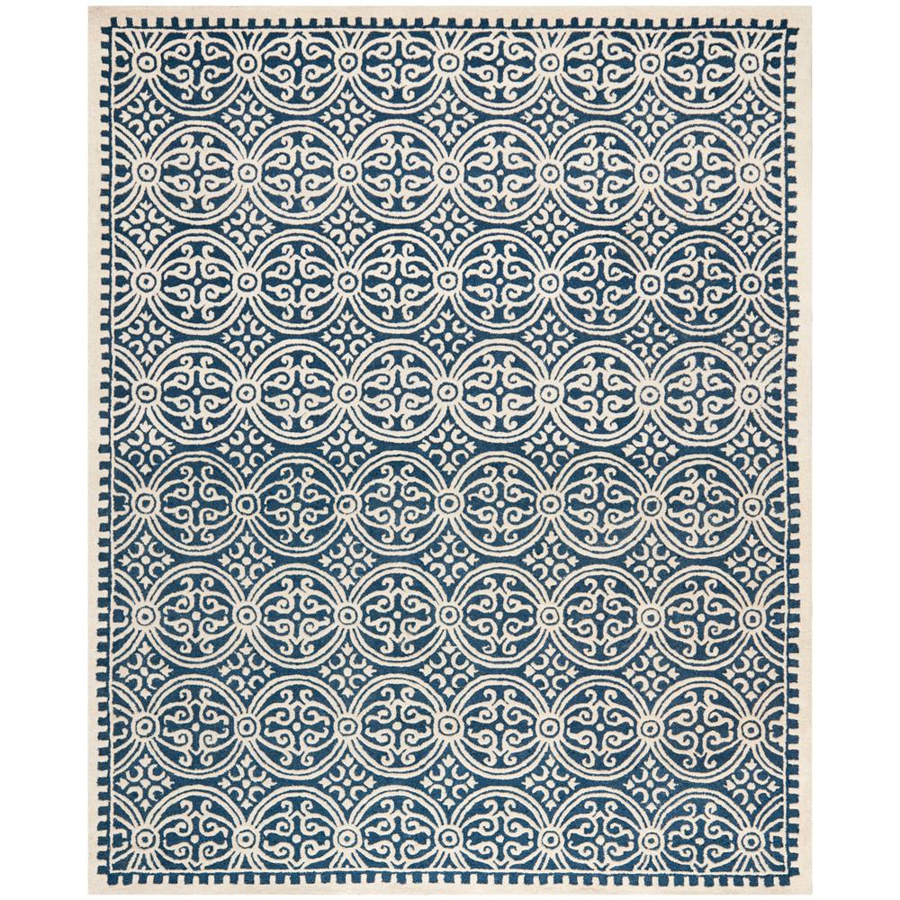 CAMBRIDGE, NAVY BLUE / IVORY, 8' X 10', Area Rug, CAM123G-8. Picture 1