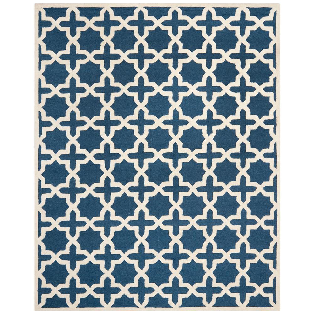 CAMBRIDGE, NAVY BLUE / IVORY, 8' X 10', Area Rug, CAM125G-8. Picture 1
