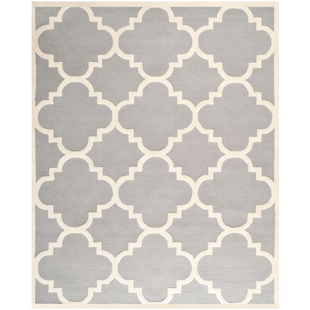 CAMBRIDGE, SILVER / IVORY, 8' X 10', Area Rug, CAM140D-8. Picture 1