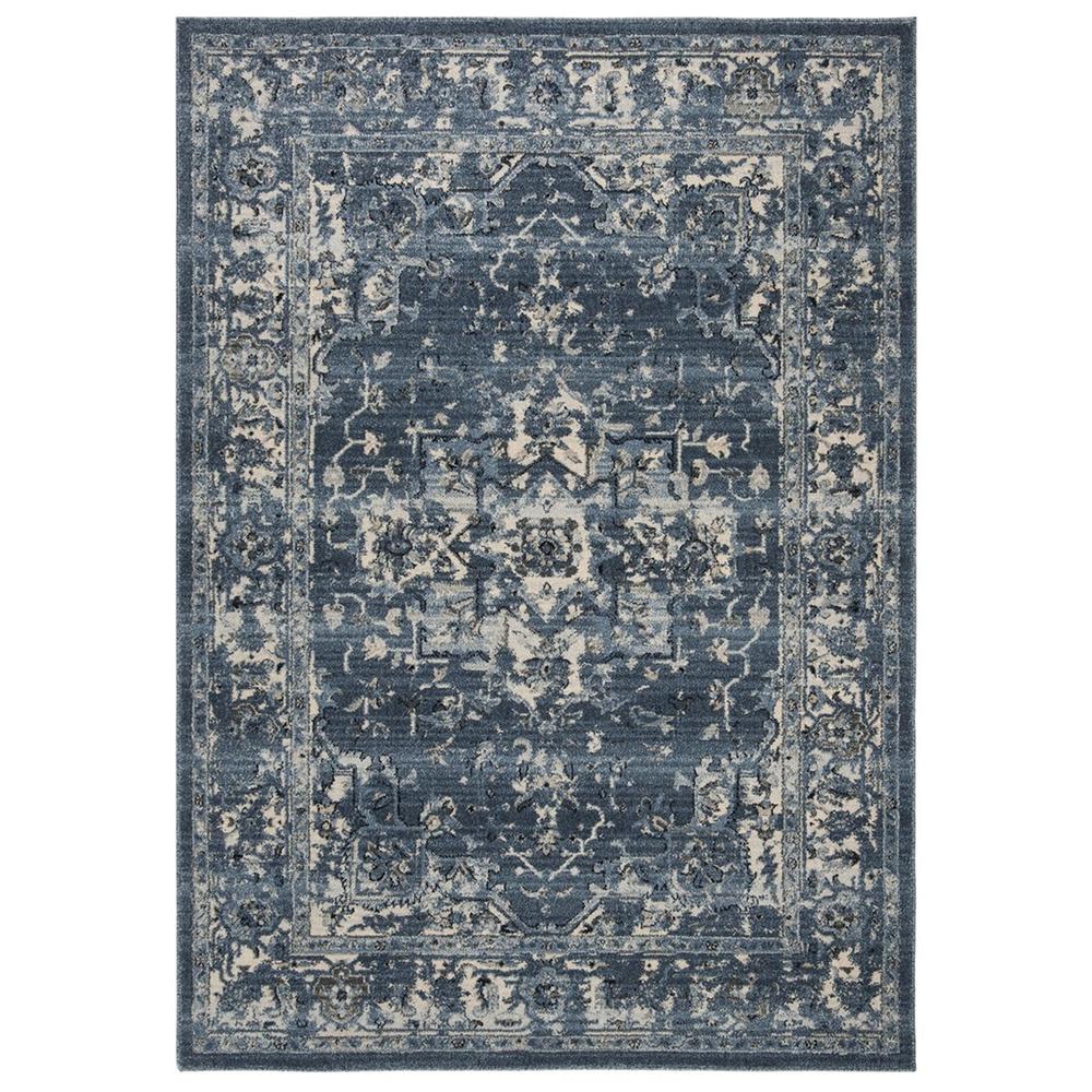 CHARLESTON, NAVY / CREME, 6'-7" X 6'-7" Square, Area Rug, CHL411N-7SQ. Picture 1