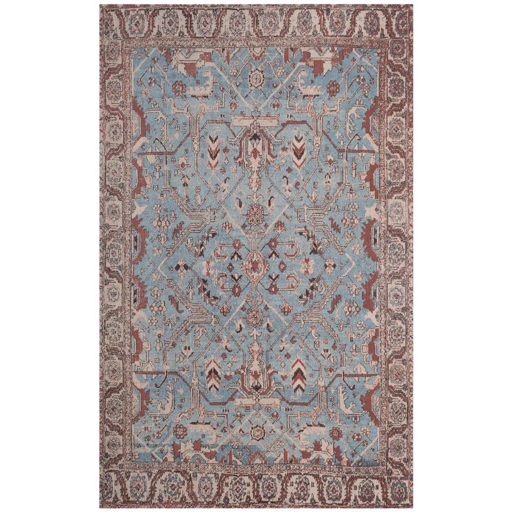 CLV-CLASSIC VINTAGE, BLUE / RED, 6' X 9', Area Rug. The main picture.