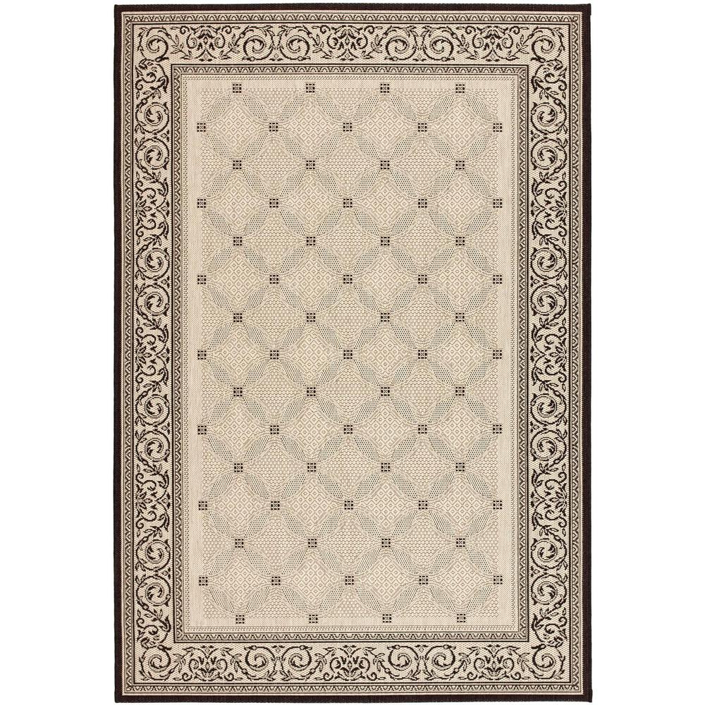 COURTYARD, SAND / BLACK, 7'-10" X 7'-10" Square, Area Rug, CY1502-3901-8SQ. Picture 1