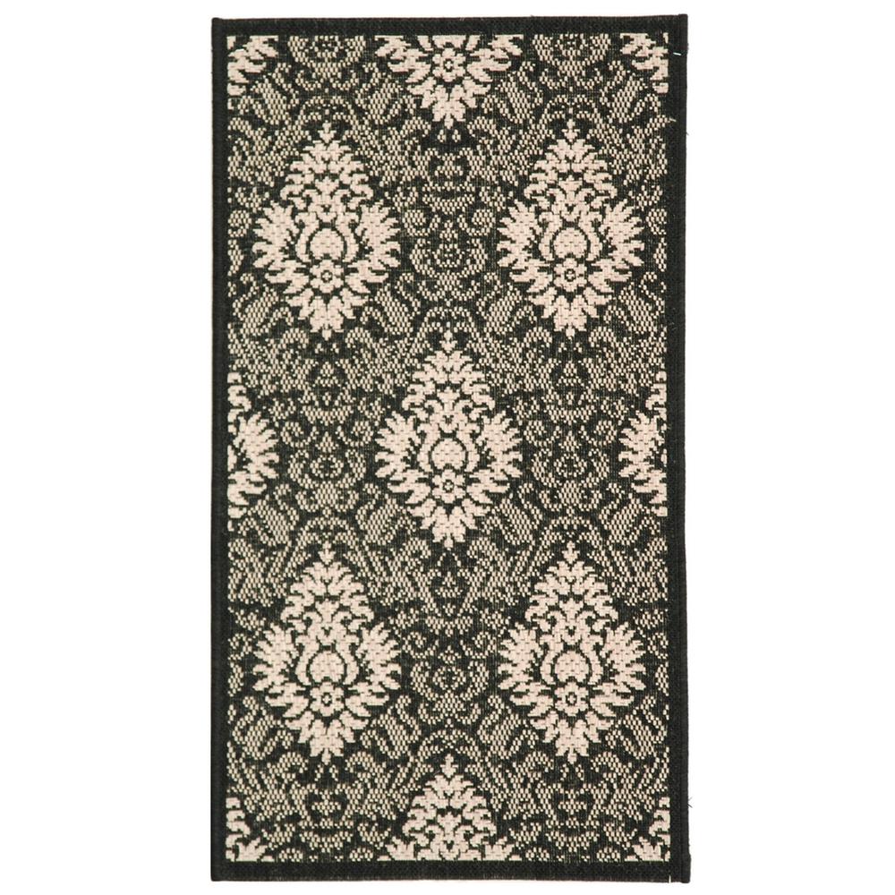 COURTYARD, BLACK / SAND, 4' X 5'-7", Area Rug, CY2714-3908-4. The main picture.