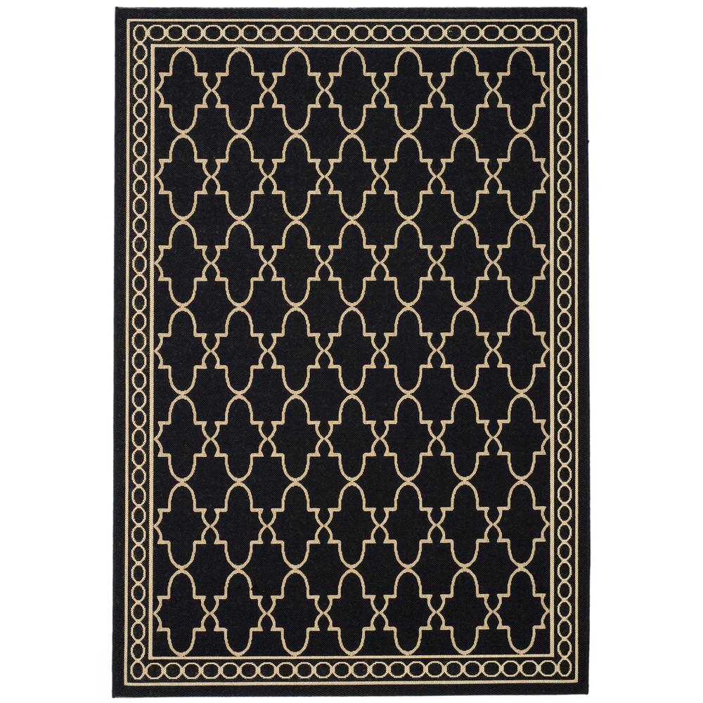 COURTYARD, BLACK / BEIGE, 9' X 12', Area Rug, CY5142D-9. Picture 1