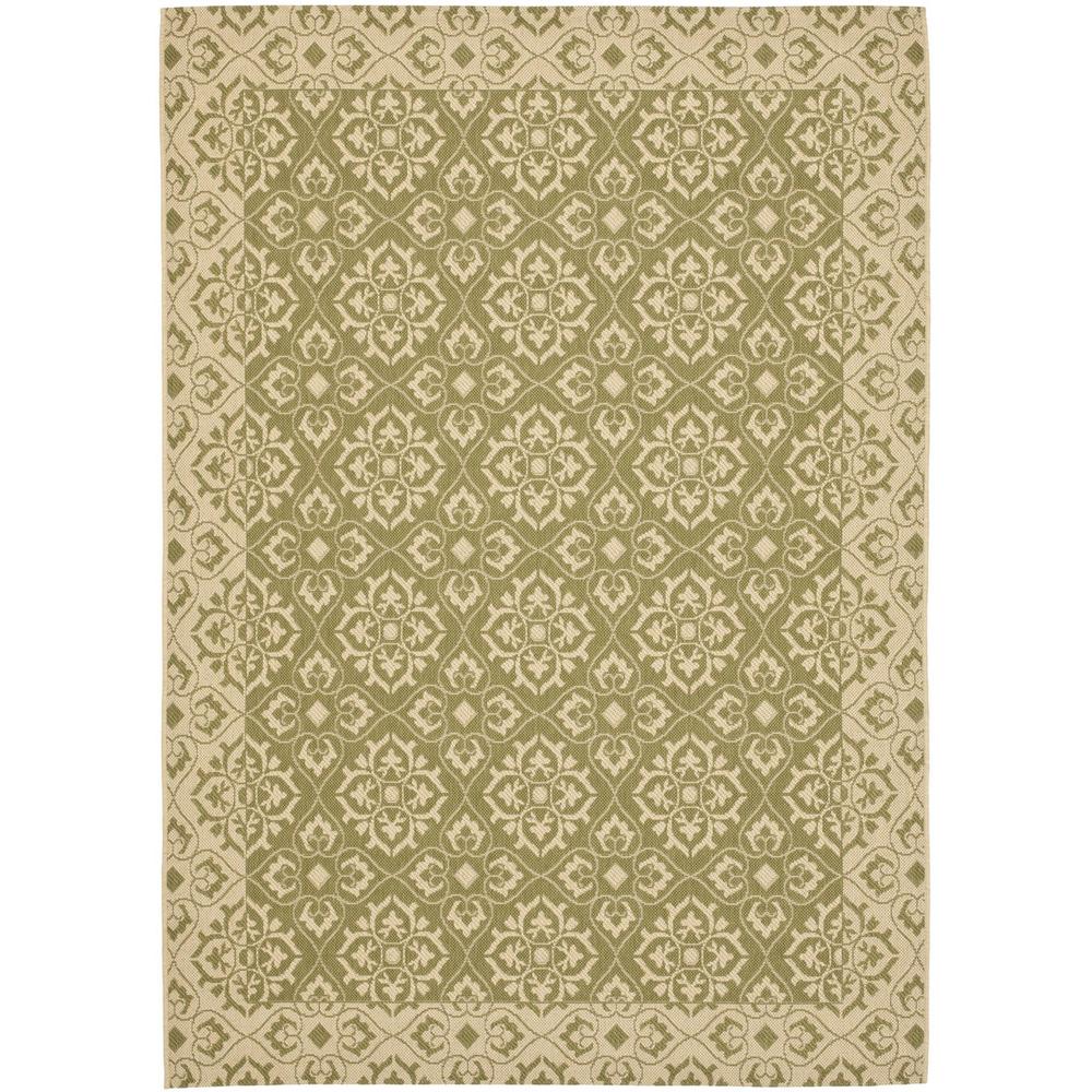 COURTYARD, GREEN / CREME, 5'-3" X 7'-7", Area Rug, CY6550-24-5. The main picture.