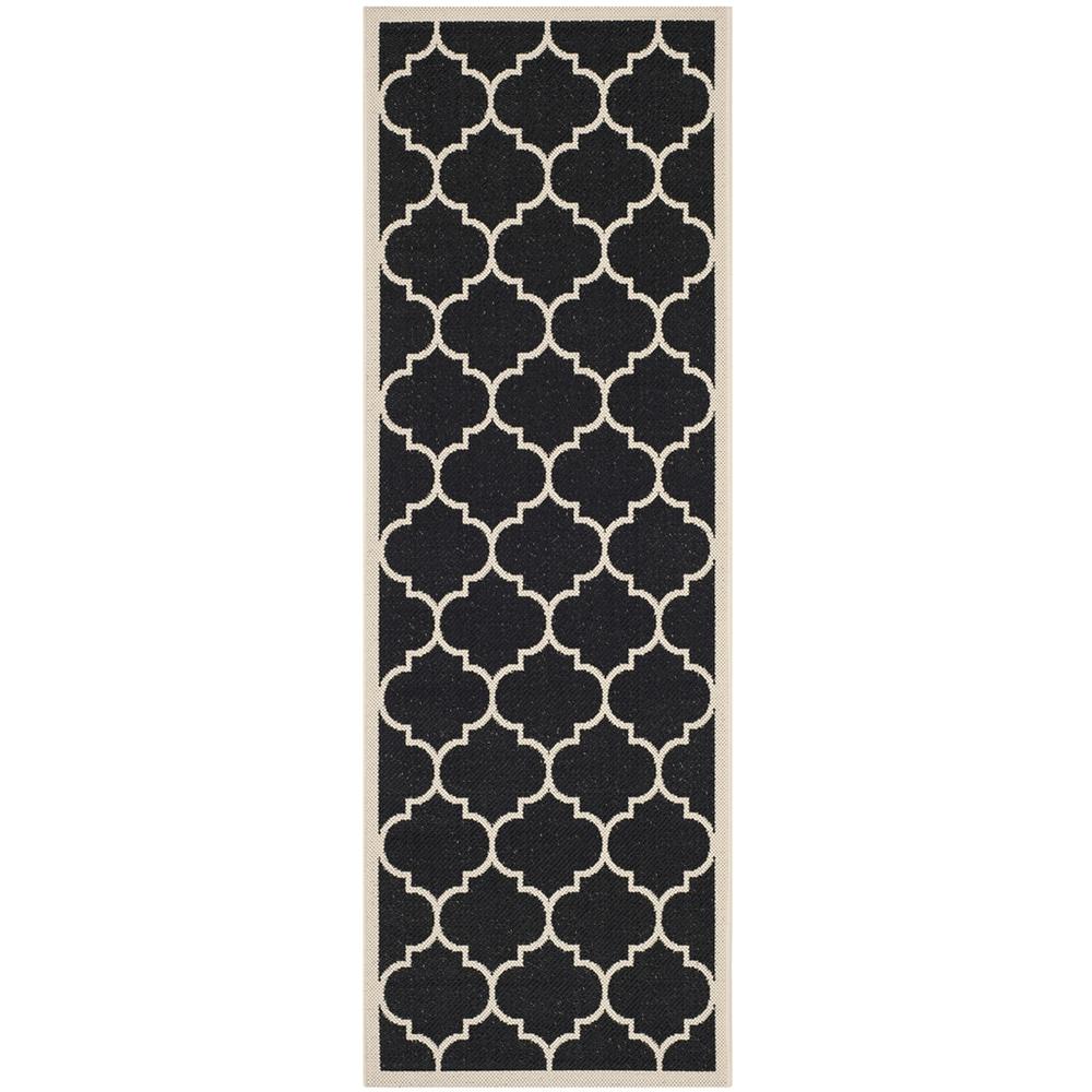 COURTYARD, BLACK / BEIGE, 2'-3" X 8', Area Rug, CY6914-266-28. Picture 1