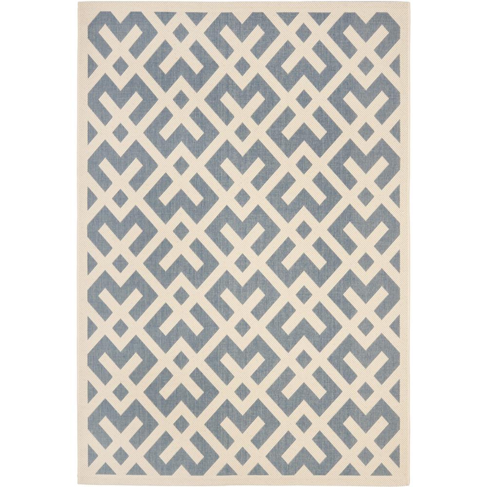 COURTYARD, BLUE / BONE, 9' X 12', Area Rug, CY6915-233-9. Picture 1