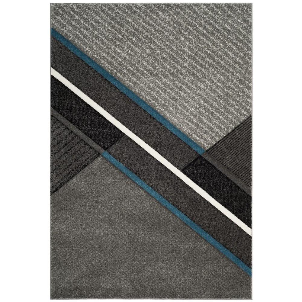HOLLYWOOD, GREY / TEAL, 6'-7" X 6'-7" Square, Area Rug, HLW711D-7SQ. Picture 1