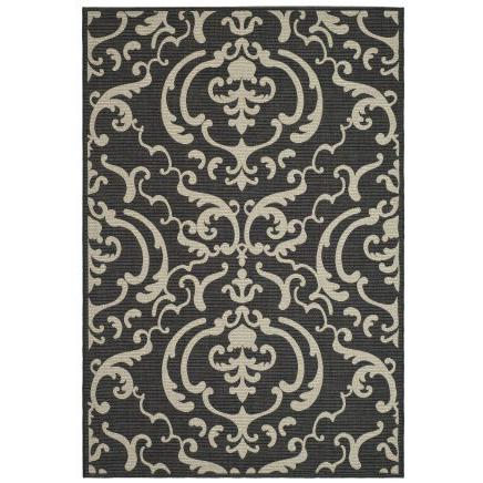 COURTYARD, BLACK / SAND, 8' X 11', Area Rug, CY2663-3908-8. Picture 1