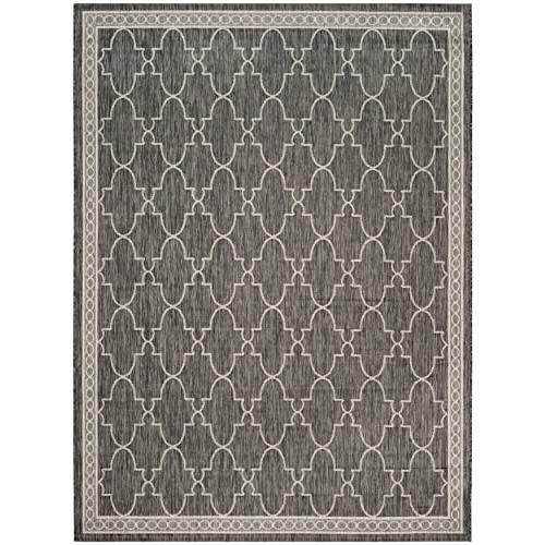 COURTYARD, BLACK / BEIGE, 8' X 11', Area Rug, CY8871-36621-8. Picture 1
