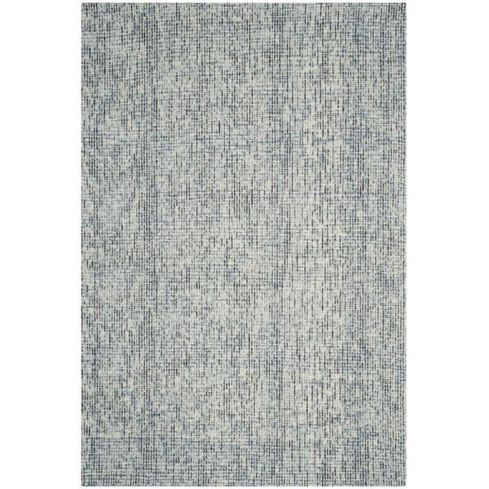 Abstract, BLUE / CHARCOAL, 9' X 12', Area Rug. Picture 1