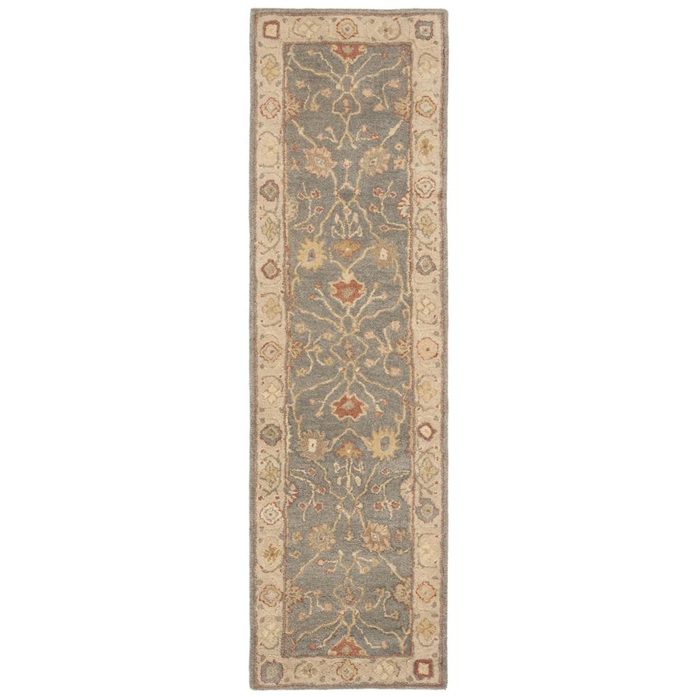 ANTIQUITY, BLUE / IVORY, 2'-3" X 10', Area Rug. The main picture.