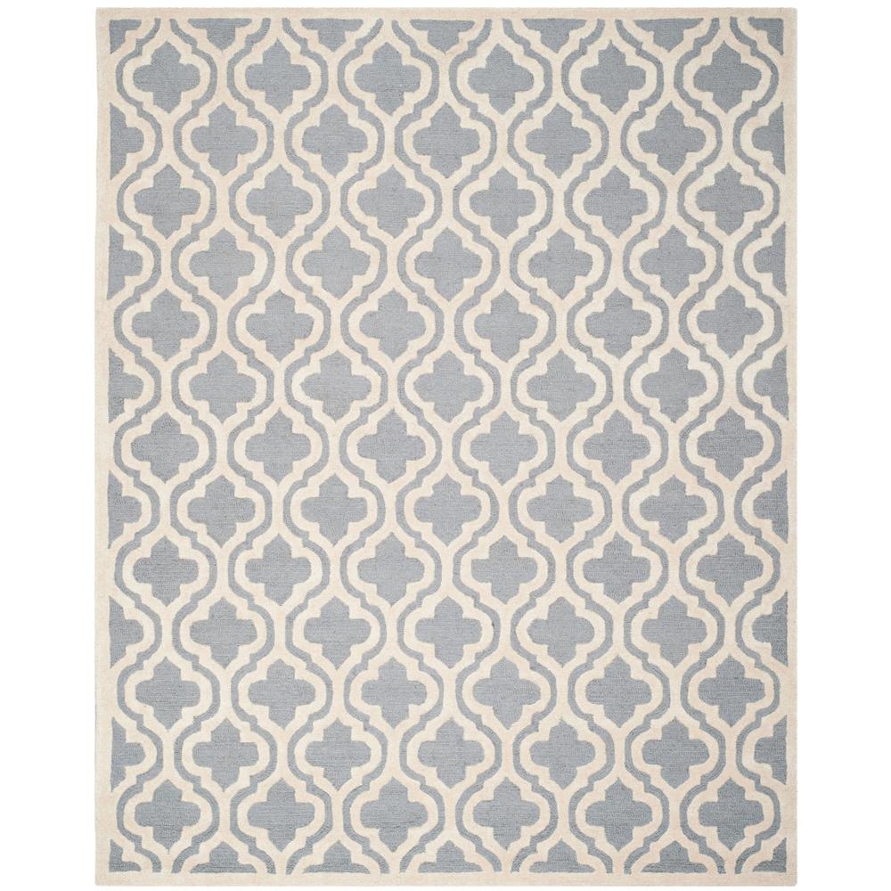 CAMBRIDGE, SILVER / IVORY, 9' X 12', Area Rug, CAM132D-9. Picture 1