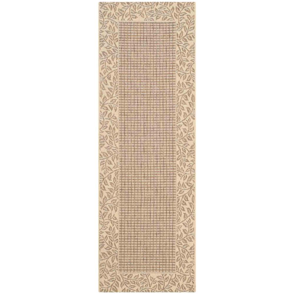 COURTYARD, BROWN / NATURAL, 5'-3" X 7'-7", Area Rug, CY0727-3009-5. Picture 1