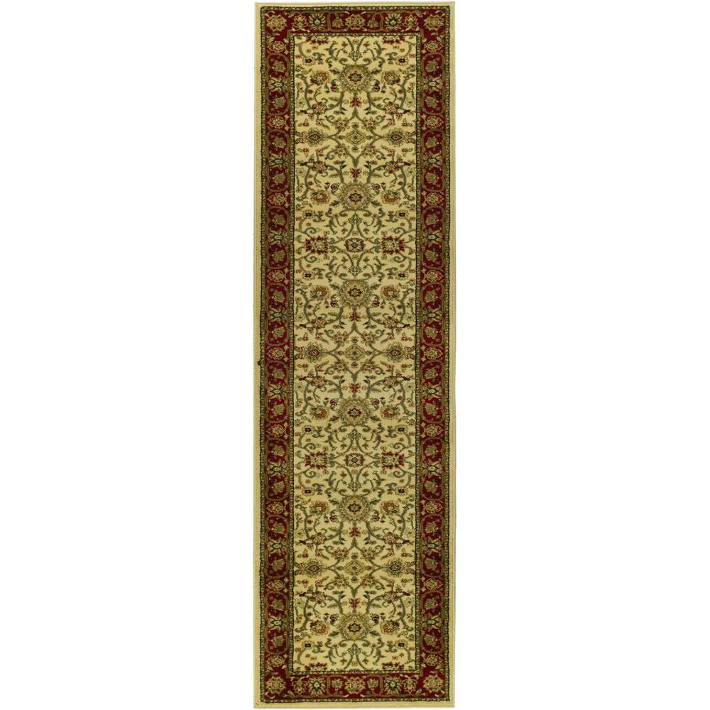LYNDHURST, IVORY / RED, 2'-3" X 8', Area Rug, LNH212K-28. Picture 1