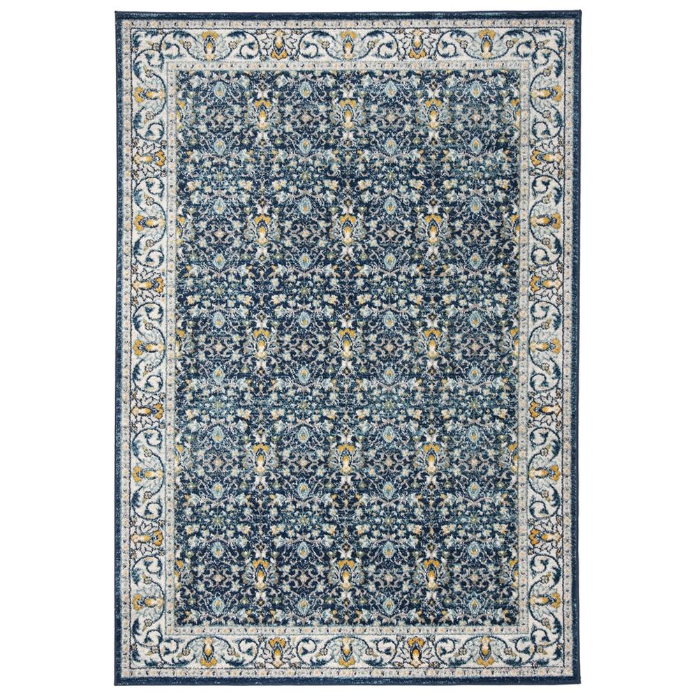 MADISON, NAVY / CREME, 6'-7" X 6'-7" Round, Area Rug. Picture 1