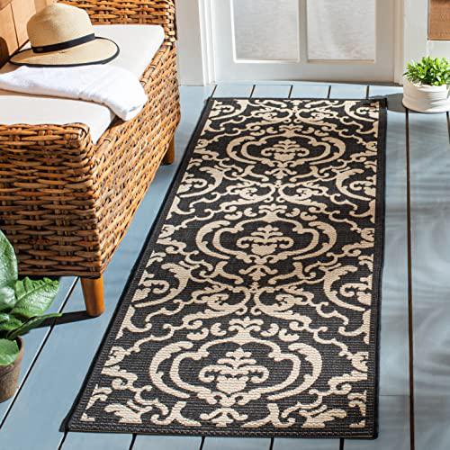 COURTYARD, BLACK / SAND, 2'-3" X 6'-7", Area Rug, CY2663-3908-27. Picture 1