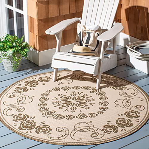 COURTYARD, NATURAL / BROWN, 6'-7" X 6'-7" Round, Area Rug, CY1893-3001-7R. Picture 1