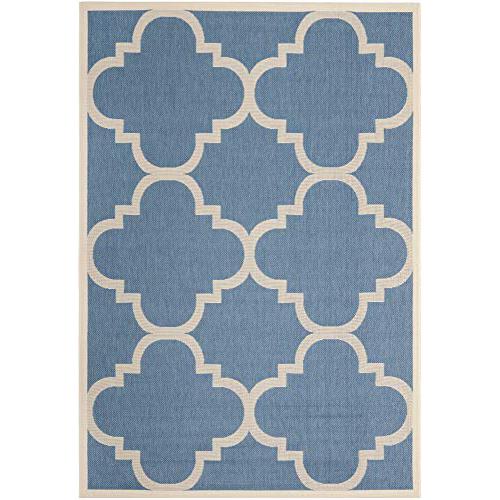 COURTYARD, BLUE / BEIGE, 5'-3" X 7'-7", Area Rug, CY6243-243-5. Picture 1