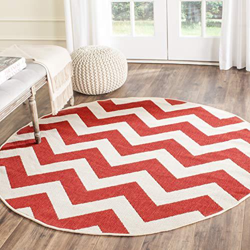 COURTYARD, RED, 6'-7" X 6'-7" Round, Area Rug, CY6244-248-7R. Picture 1