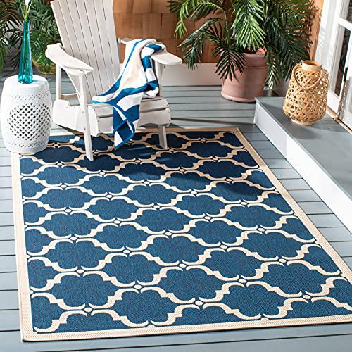 COURTYARD, NAVY / BEIGE, 4' X 5'-7", Area Rug, CY6009-268-4. Picture 1