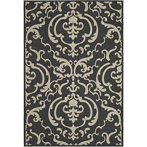 COURTYARD, BLACK / SAND, 5'-3" X 7'-7", Area Rug, CY2663-3908-5. Picture 1