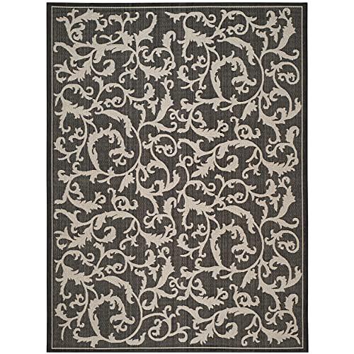 COURTYARD, BLACK / SAND, 8' X 11', Area Rug, CY2653-3908-8. Picture 1