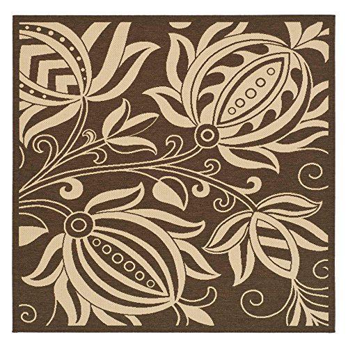 COURTYARD, CHOCOLATE / NATURAL, 6'-7" X 6'-7" Square, Area Rug, CY2961-3409-7SQ. Picture 1