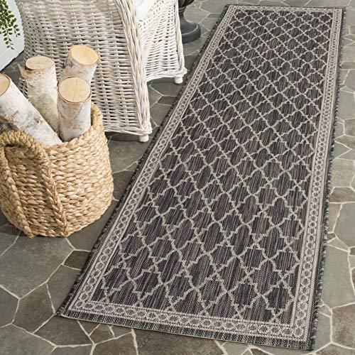 COURTYARD, BLACK / BEIGE, 2'-3" X 12', Area Rug, CY8871-36621-212. Picture 1