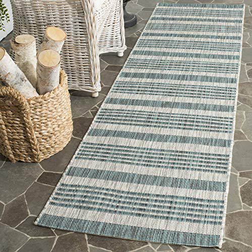 COURTYARD, GREY / BLUE, 2'-3" X 12', Area Rug, CY8062-37212-212. Picture 1