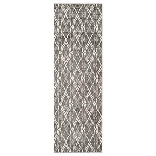 AMHERST, GREY / LIGHT GREY, 2'-3" X 11', Area Rug, AMT417C-211. The main picture.