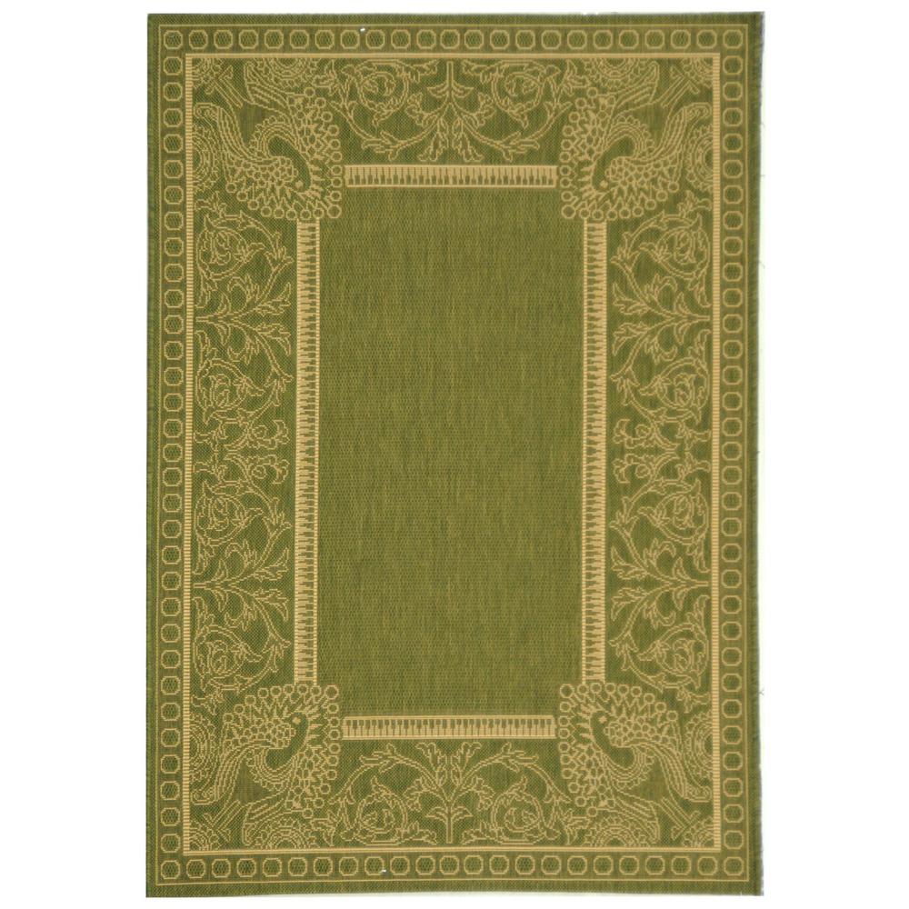 COURTYARD, OLIVE / NATURAL, 5'-3" X 5'-3" Round, Area Rug, CY2965-1E06-5R. Picture 1
