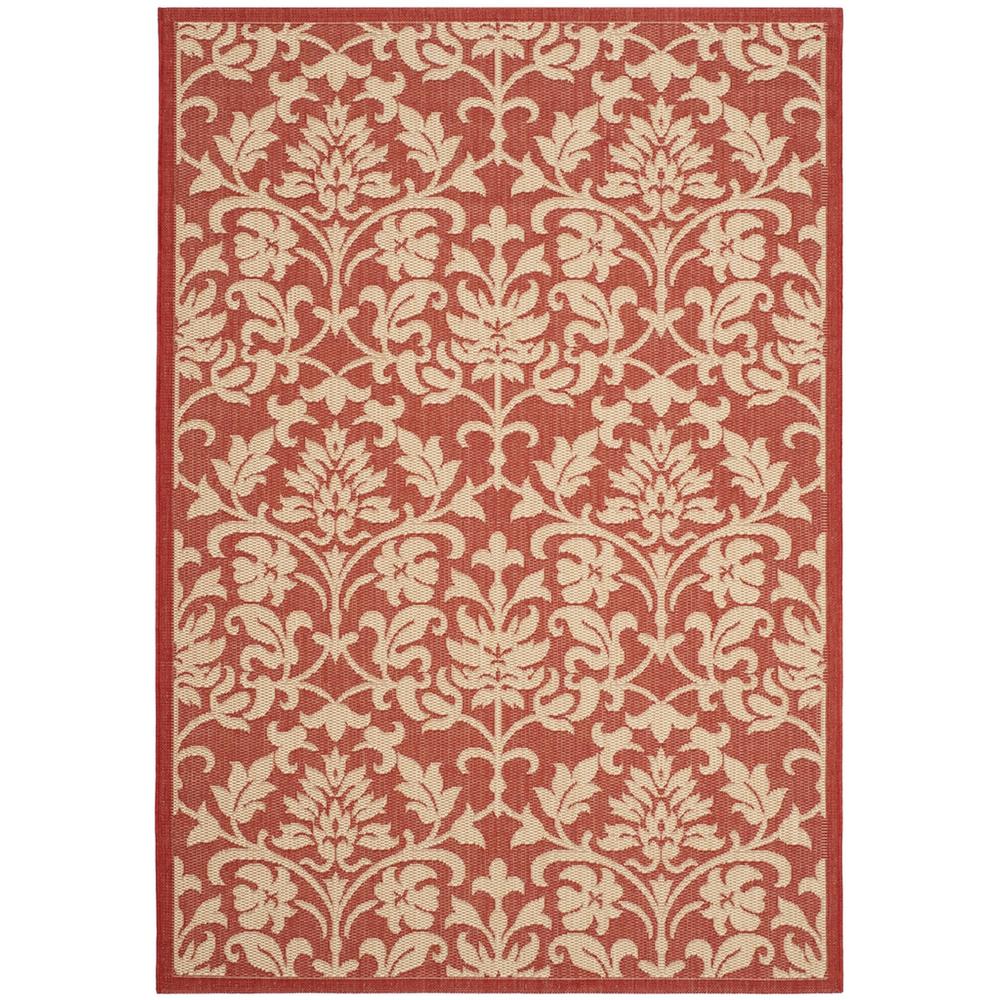 COURTYARD, RED / NATURAL, 7'-10" X 7'-10" Square, Area Rug, CY3416-3707-8SQ. Picture 1