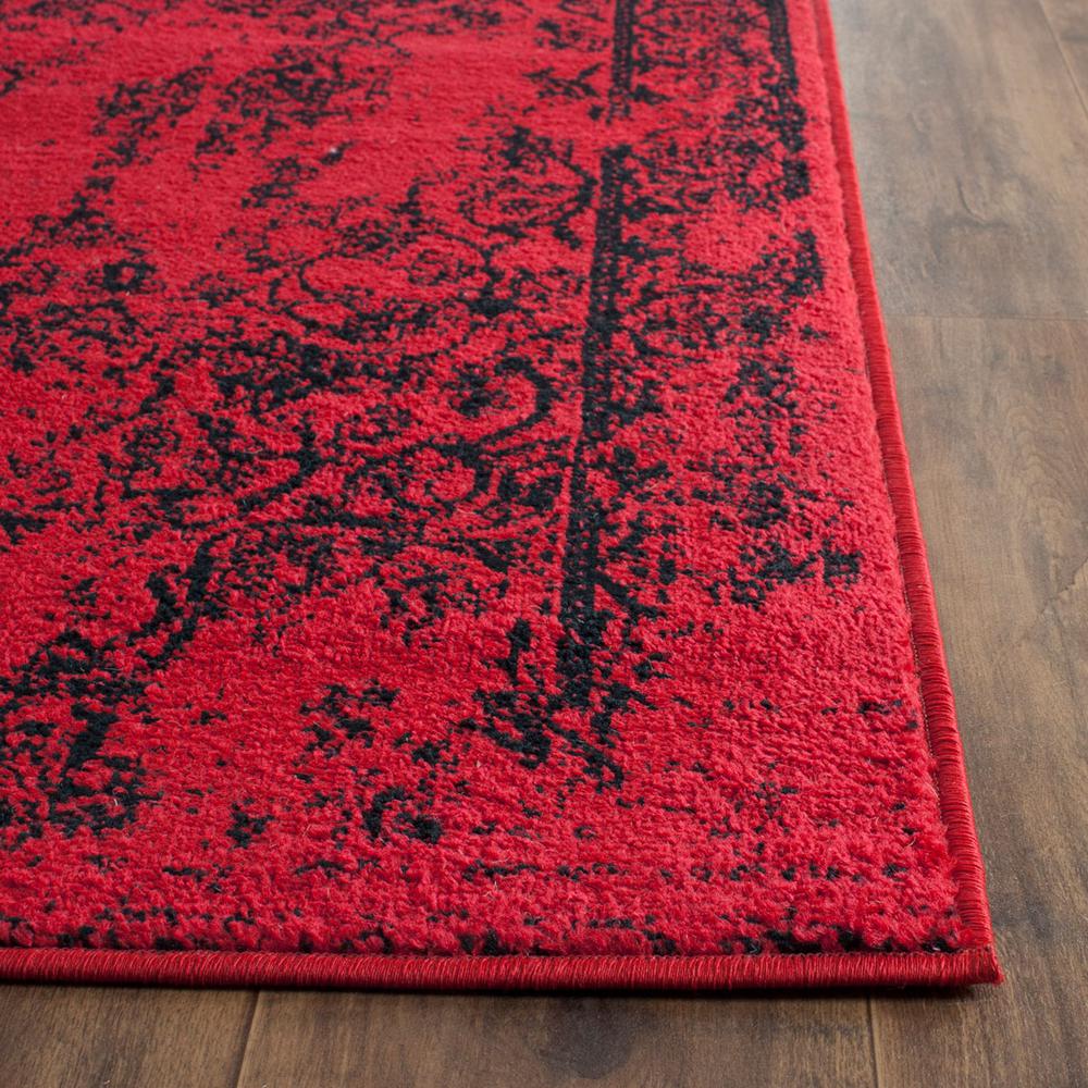 Adirondack, RED / BLACK, 2'-6" X 6', Area Rug, ADR101F-26. The main picture.