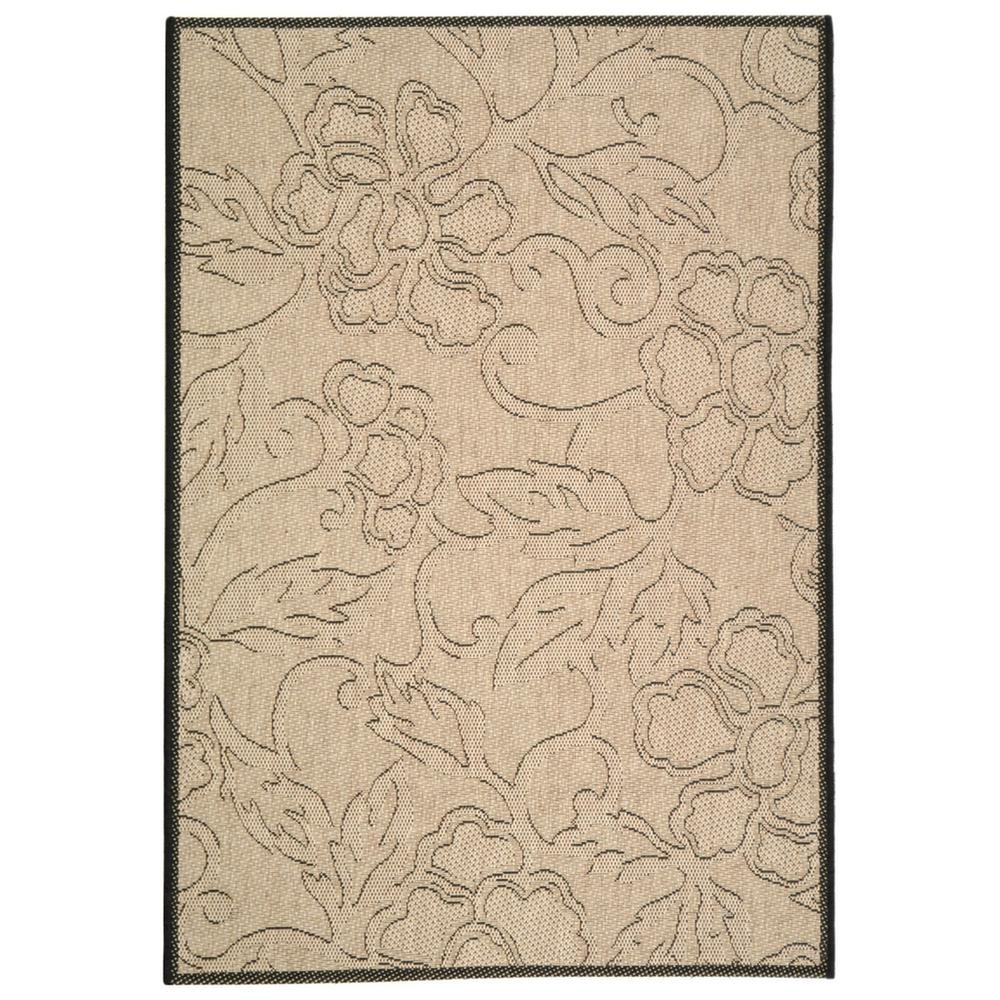 COURTYARD, SAND / BLACK, 6'-7" X 6'-7" Square, Area Rug, CY2726-3901-7SQ. The main picture.