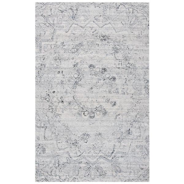 Abstract, IVORY / BLACK, 9' X 12', Area Rug, ABT145A-9. Picture 1