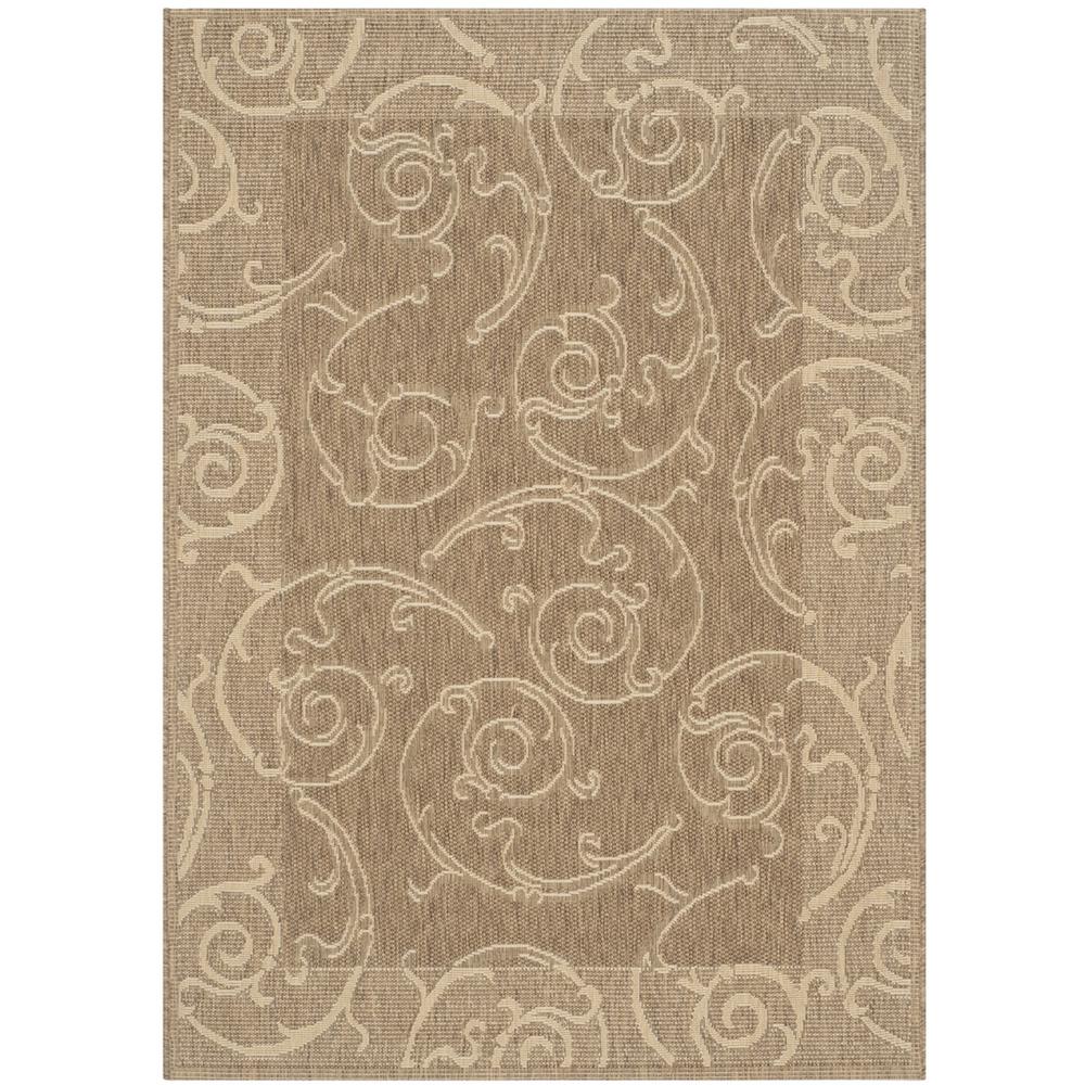 COURTYARD, BROWN / NATURAL, 5'-3" X 5'-3" Round, Area Rug, CY2665-3009-5R. Picture 1