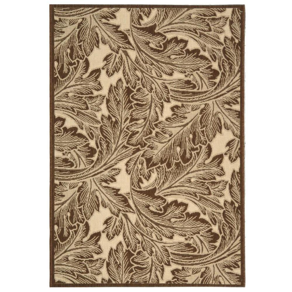 COURTYARD, NATURAL / CHOCOLATE, 8' X 11', Area Rug, CY2996-3401-8. Picture 1