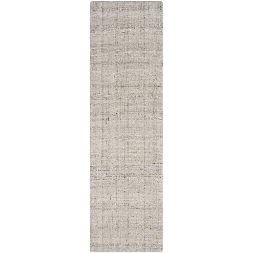 Abstract, LIGHT GREY, 2'-3" X 8', Area Rug. Picture 1