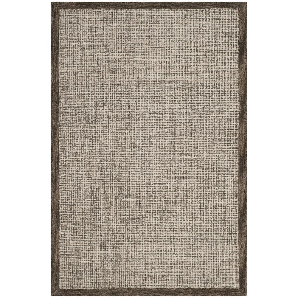 Abstract, BROWN / IVORY, 4' X 6', Area Rug. Picture 1
