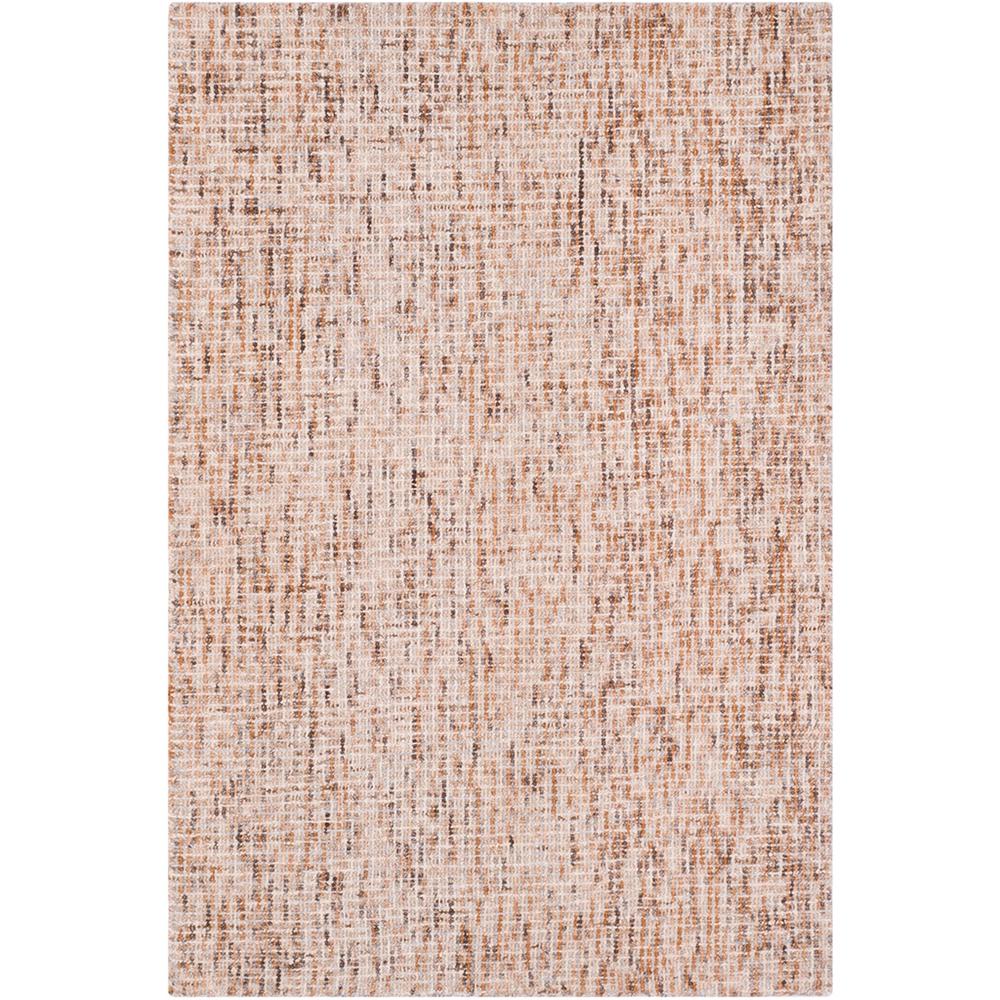 Abstract, BEIGE / RUST, 4' X 6', Area Rug. Picture 1