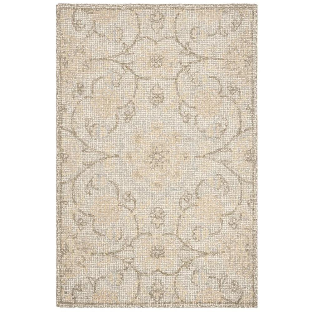 Abstract, LIGHT GREY / IVORY, 4' X 6', Area Rug. Picture 1