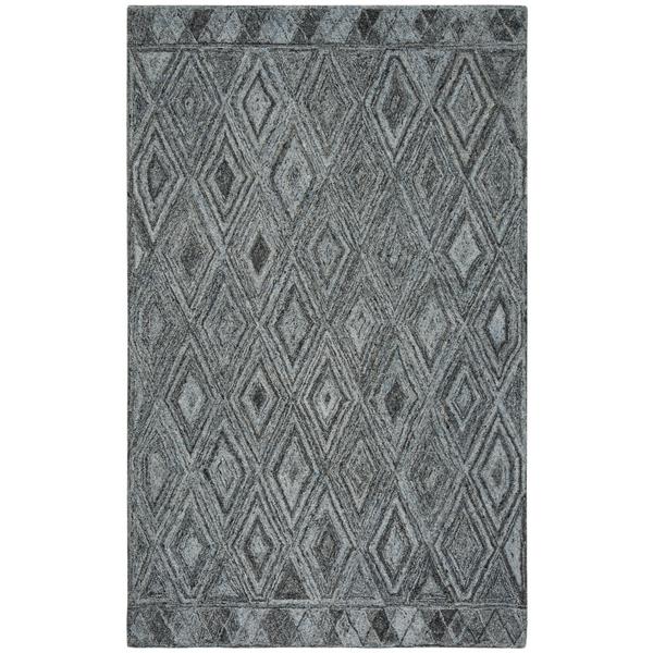 Abstract, BLUE / BLACK, 2'-3" X 8', Area Rug, ABT618M-28. Picture 1
